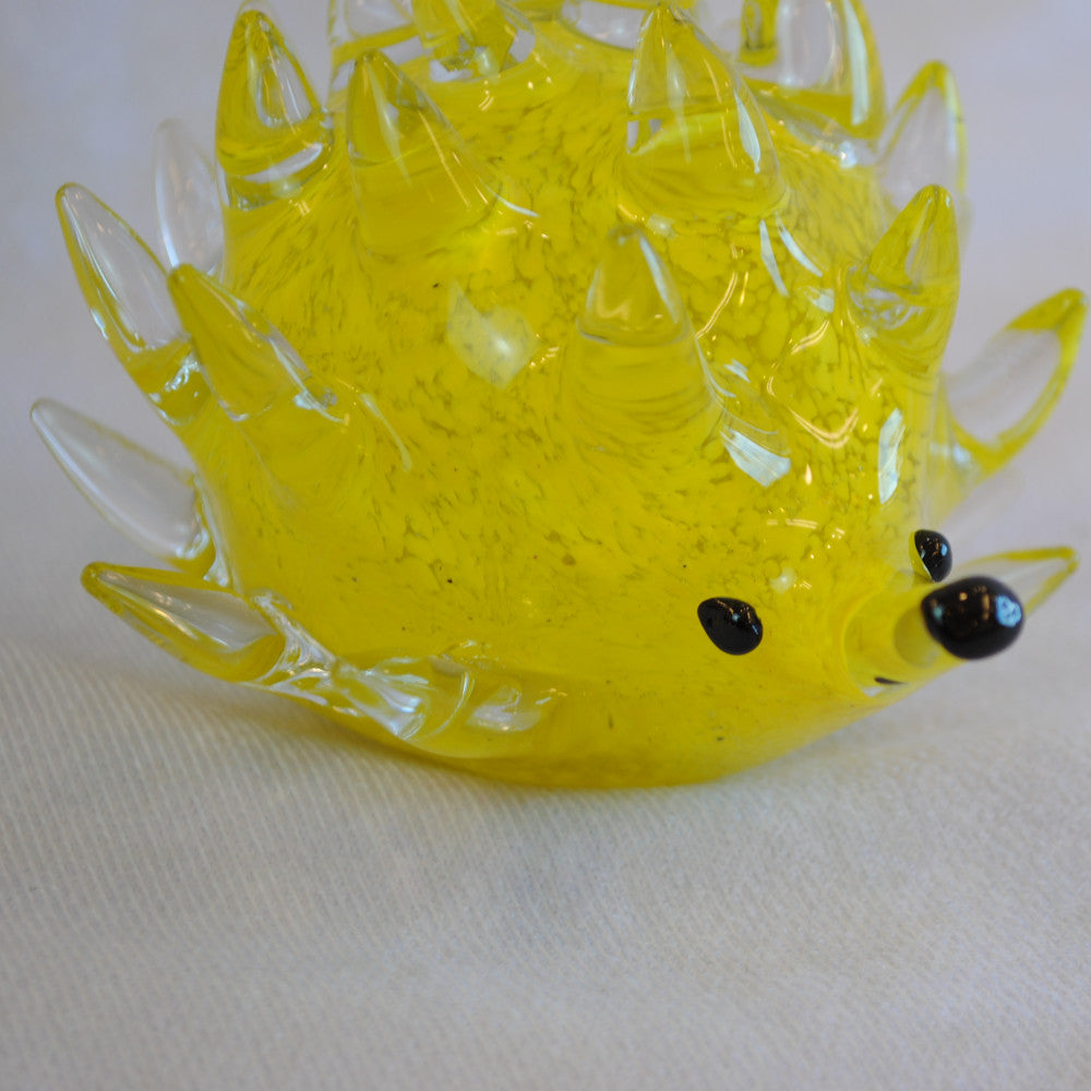 ハリネズミ 置物 オブジェ ガラス グラスオブジェ 針鼠 かわいい インテリア 雑貨 ガラスのオブジェ はりねずみ 7688014