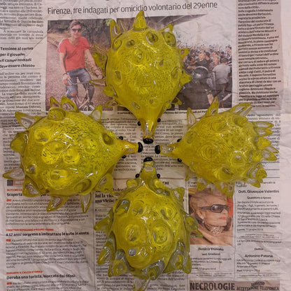 ハリネズミ 置物 オブジェ ガラス グラスオブジェ 針鼠 かわいい インテリア 雑貨 ガラスのオブジェ はりねずみ 7688014