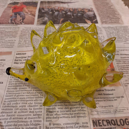 ハリネズミ 置物 オブジェ ガラス グラスオブジェ 針鼠 かわいい インテリア 雑貨 ガラスのオブジェ はりねずみ 7688014