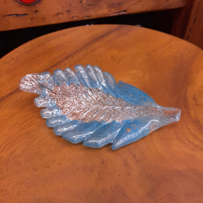 葉っぱトレイ リーフプレート リーフ置物 オブジェ グラスアート ガラス グラスリーフ インテリア 雑貨 ガラスのオブジェ リーフ 7688015