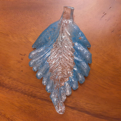 葉っぱトレイ リーフプレート リーフ置物 オブジェ グラスアート ガラス グラスリーフ インテリア 雑貨 ガラスのオブジェ リーフ 7688015