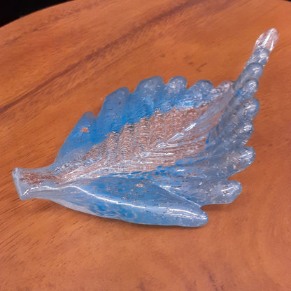 葉っぱトレイ リーフプレート リーフ置物 オブジェ グラスアート ガラス グラスリーフ インテリア 雑貨 ガラスのオブジェ リーフ 7688015