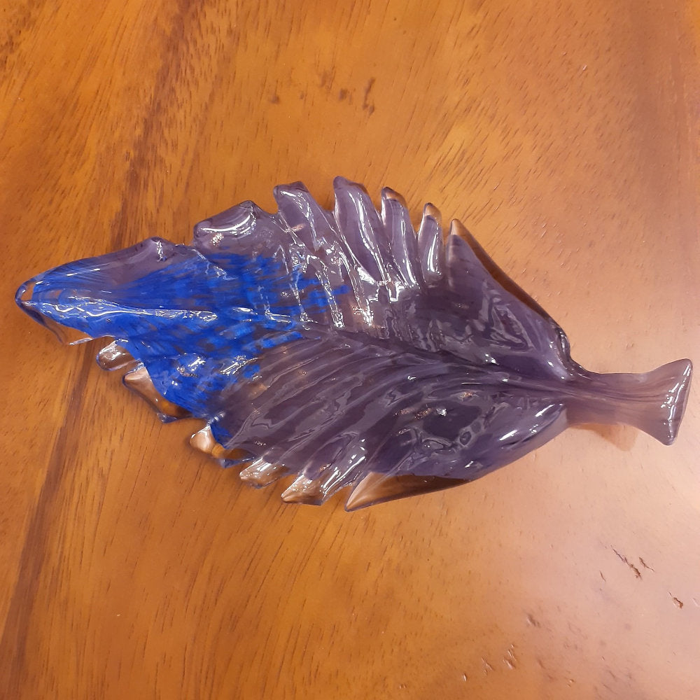 葉っぱトレイ リーフプレート リーフ置物 オブジェ グラスアート ガラス グラスリーフ インテリア 雑貨 ガラスのオブジェ リーフ 7688016