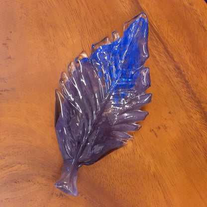 葉っぱトレイ リーフプレート リーフ置物 オブジェ グラスアート ガラス グラスリーフ インテリア 雑貨 ガラスのオブジェ リーフ 7688016
