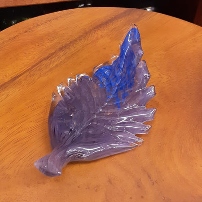 葉っぱトレイ リーフプレート リーフ置物 オブジェ グラスアート ガラス グラスリーフ インテリア 雑貨 ガラスのオブジェ リーフ 7688016