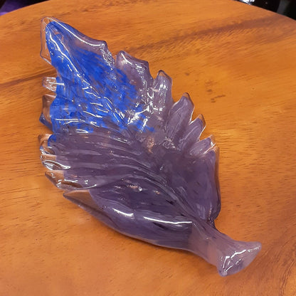 葉っぱトレイ リーフプレート リーフ置物 オブジェ グラスアート ガラス グラスリーフ インテリア 雑貨 ガラスのオブジェ リーフ 7688016