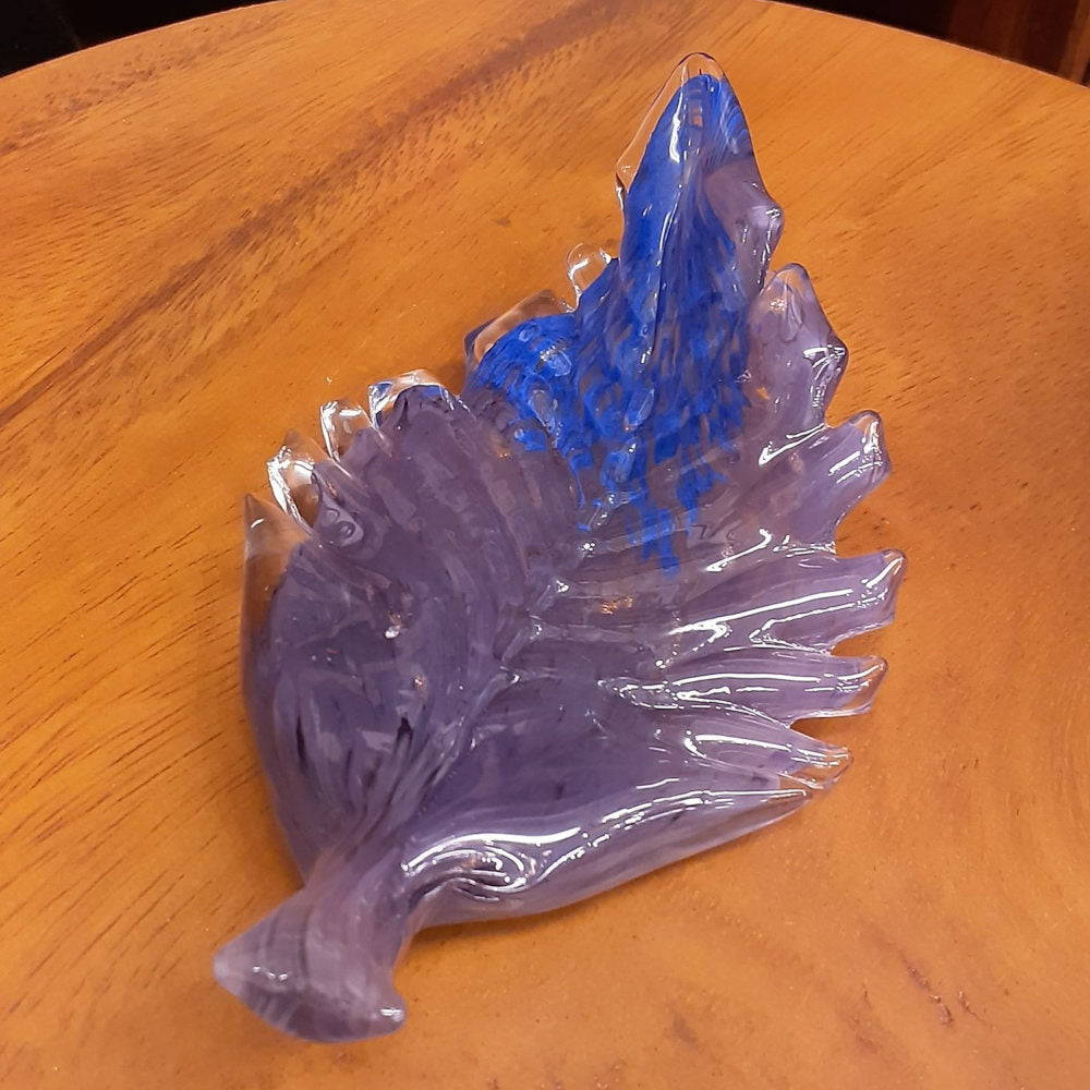 葉っぱトレイ リーフプレート リーフ置物 オブジェ グラスアート ガラス グラスリーフ インテリア 雑貨 ガラスのオブジェ リーフ 7688016