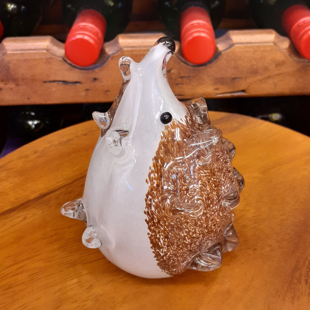 ハリネズミ 置物 オブジェ ガラス グラスオブジェ 針鼠 かわいい インテリア 雑貨 ガラスのオブジェ はりねずみ 7688017