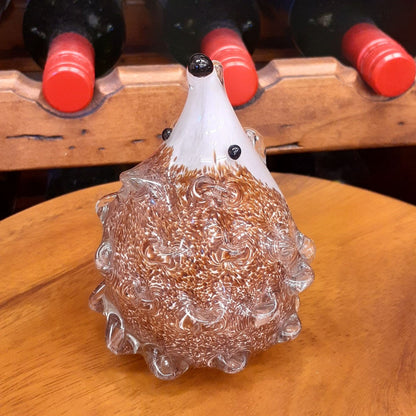 ハリネズミ 置物 オブジェ ガラス グラスオブジェ 針鼠 かわいい インテリア 雑貨 ガラスのオブジェ はりねずみ 7688017