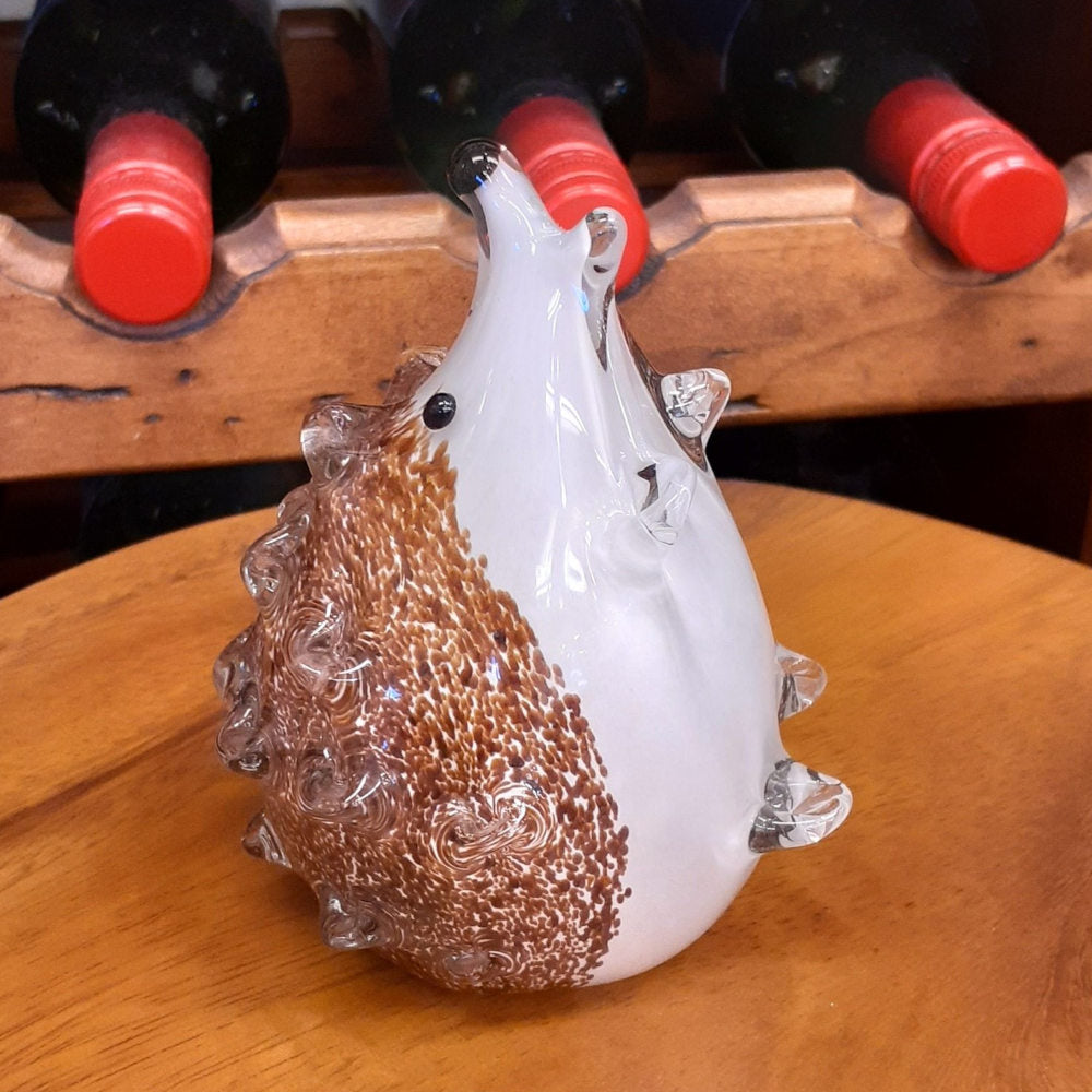 ハリネズミ 置物 オブジェ ガラス グラスオブジェ 針鼠 かわいい インテリア 雑貨 ガラスのオブジェ はりねずみ 7688017
