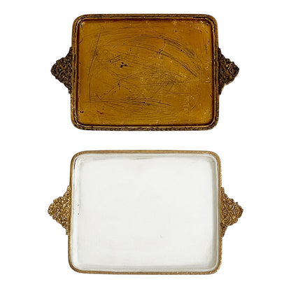 アクセサリートレイ ゴールドトレイ トレー アンティーク風トレイ アンティーク風置物 オーナメント 小物入れ トレイ 雑貨 77112ty-gd