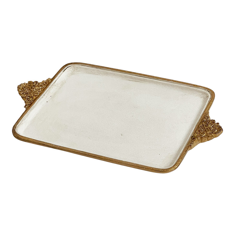 アクセサリートレイ アンティークホワイトトレイ トレー アンティーク風トレイ アンティーク風置物 オーナメント 小物入れ トレイ 雑貨 77112ty-wh