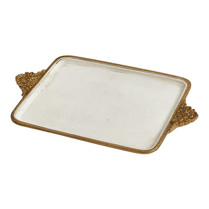 アクセサリートレイ アンティークホワイトトレイ トレー アンティーク風トレイ アンティーク風置物 オーナメント 小物入れ トレイ 雑貨 77112ty-wh