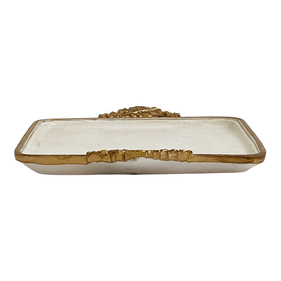 アクセサリートレイ アンティークホワイトトレイ トレー アンティーク風トレイ アンティーク風置物 オーナメント 小物入れ トレイ 雑貨 77112ty-wh