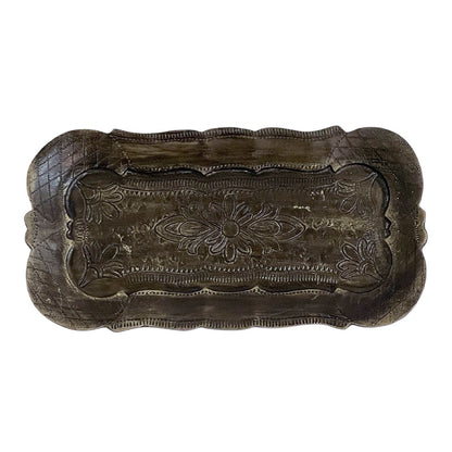 アクセサリートレイ アンティークブラックトレイ トレー アンティーク風トレイ ペントレイ 筆皿 小物入れ トレイ 雑貨 77154ty-bk