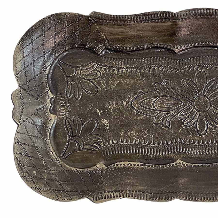 アクセサリートレイ アンティークブラックトレイ トレー アンティーク風トレイ ペントレイ 筆皿 小物入れ トレイ 雑貨 77154ty-bk