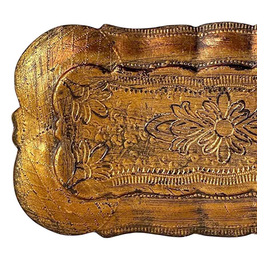 アクセサリートレイ アンティークゴールドトレイ トレー アンティーク風トレイ ペントレイ 筆皿 小物入れ トレイ 雑貨 77154ty-gd