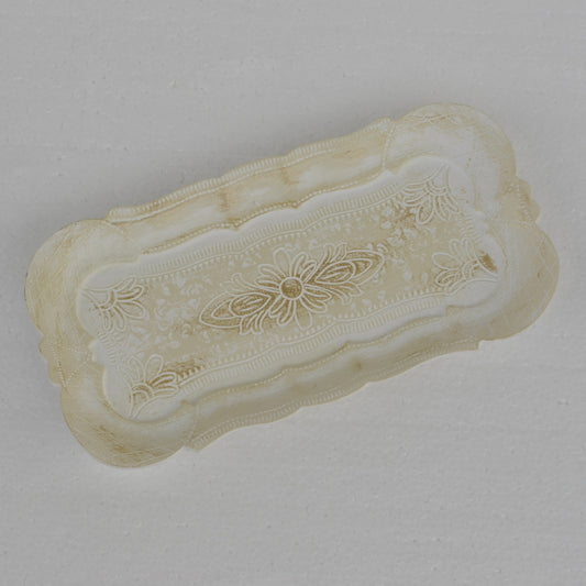 アクセサリートレイ アンティークホワイトトレイ トレー アンティーク風トレイ ペントレイ 筆皿 小物入れ トレイ 雑貨 77154ty-wh