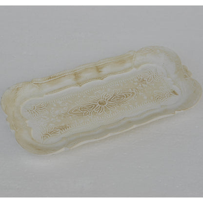 アクセサリートレイ アンティークホワイトトレイ トレー アンティーク風トレイ ペントレイ 筆皿 小物入れ トレイ 雑貨 77154ty-wh