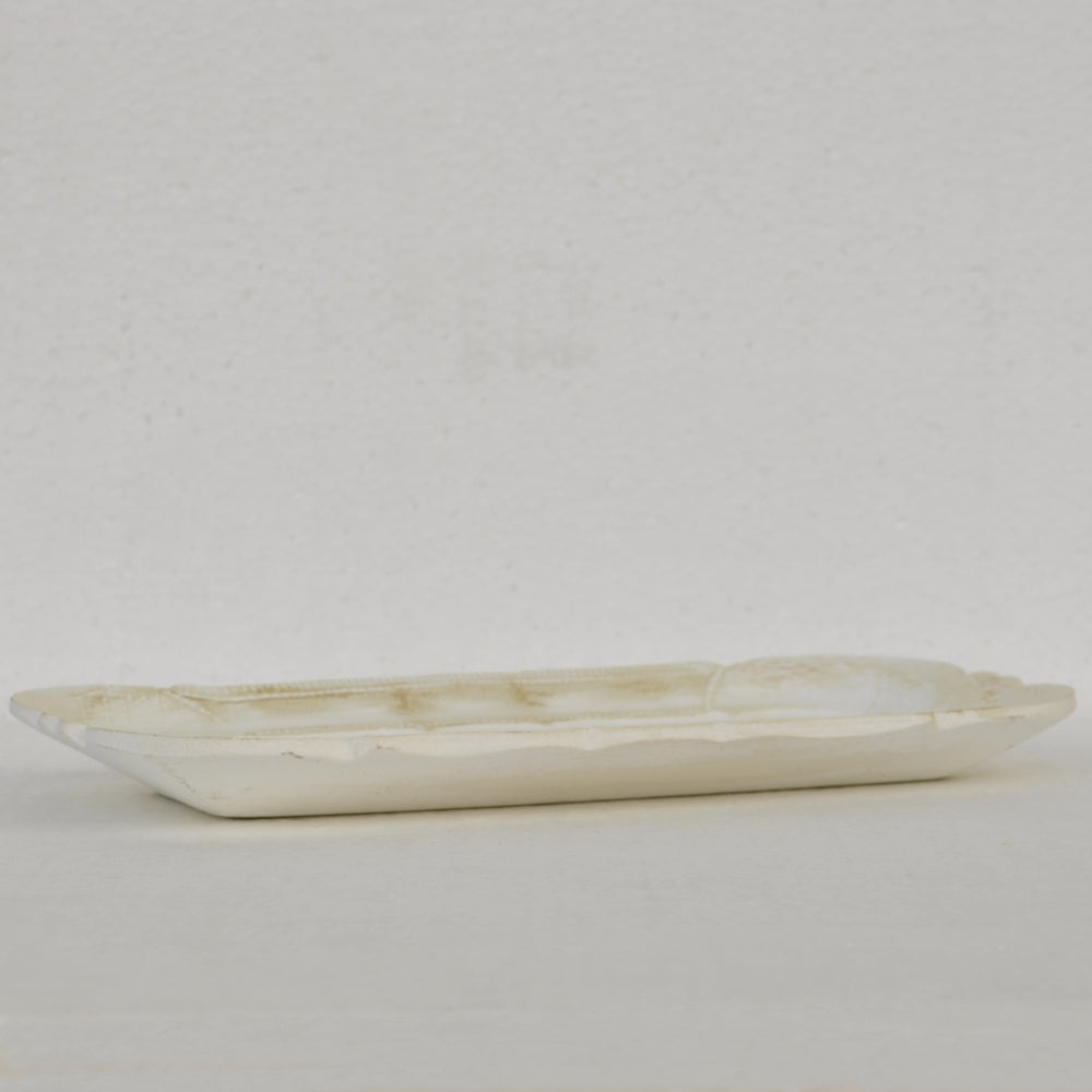 アクセサリートレイ アンティークホワイトトレイ トレー アンティーク風トレイ ペントレイ 筆皿 小物入れ トレイ 雑貨 77154ty-wh