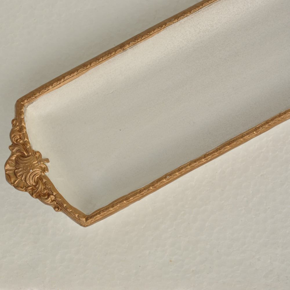 アクセサリートレイ アンティークホワイトトレイ トレー アンティーク風トレイ ペントレイ 筆皿 小物入れ トレイ 雑貨 77155ty-wh