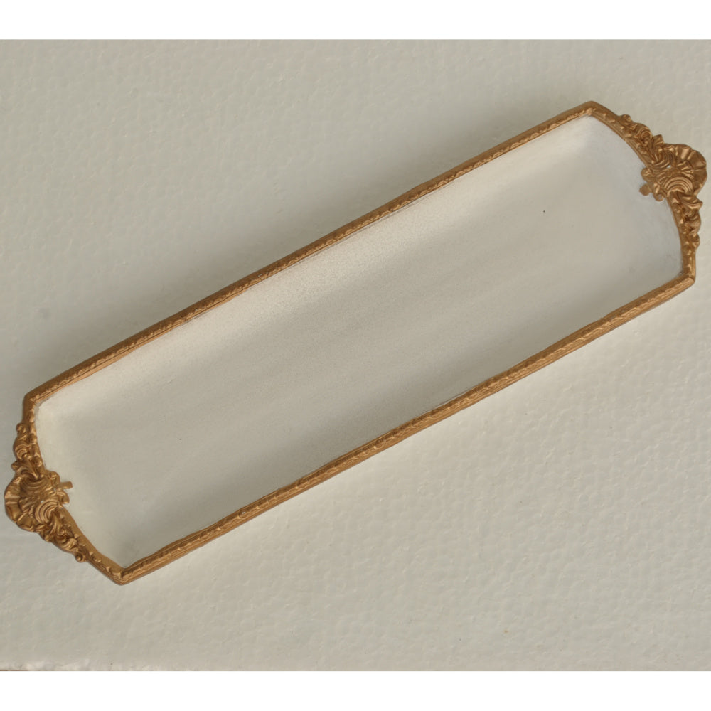 アクセサリートレイ アンティークホワイトトレイ トレー アンティーク風トレイ ペントレイ 筆皿 小物入れ トレイ 雑貨 77155ty-wh