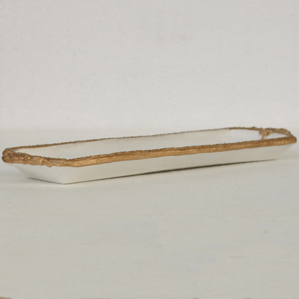 アクセサリートレイ アンティークホワイトトレイ トレー アンティーク風トレイ ペントレイ 筆皿 小物入れ トレイ 雑貨 77155ty-wh