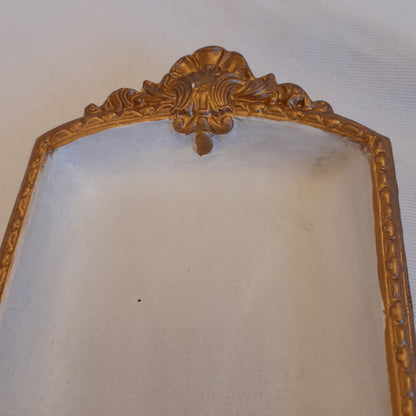 アクセサリートレイ アンティークホワイトトレイ トレー アンティーク風トレイ ペントレイ 筆皿 小物入れ トレイ 雑貨 77155ty-wh