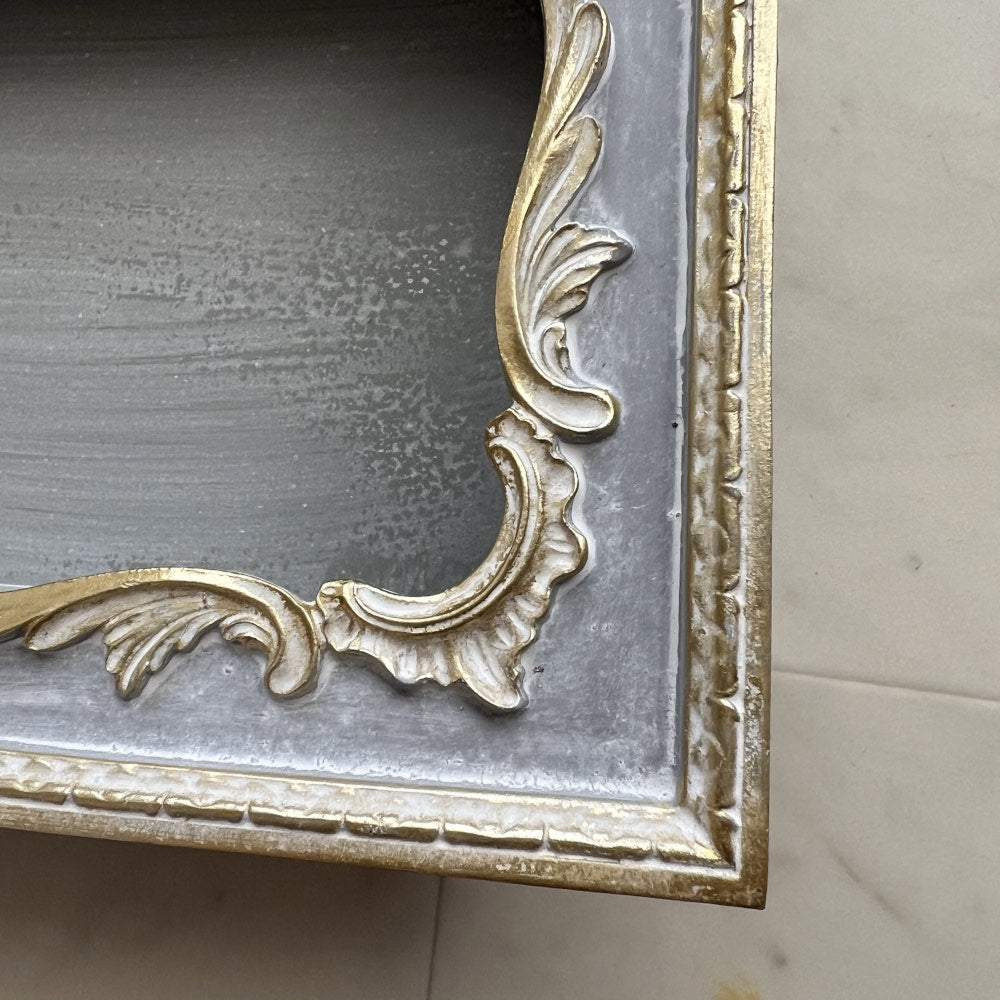 ウォールシェルフ 壁掛け飾り棚 壁掛け飾り棚 グレージュ ブルーグレー プリンセスインテリア アンティーク調 壁掛け棚 シャビシックインテリア 77161WS-GG