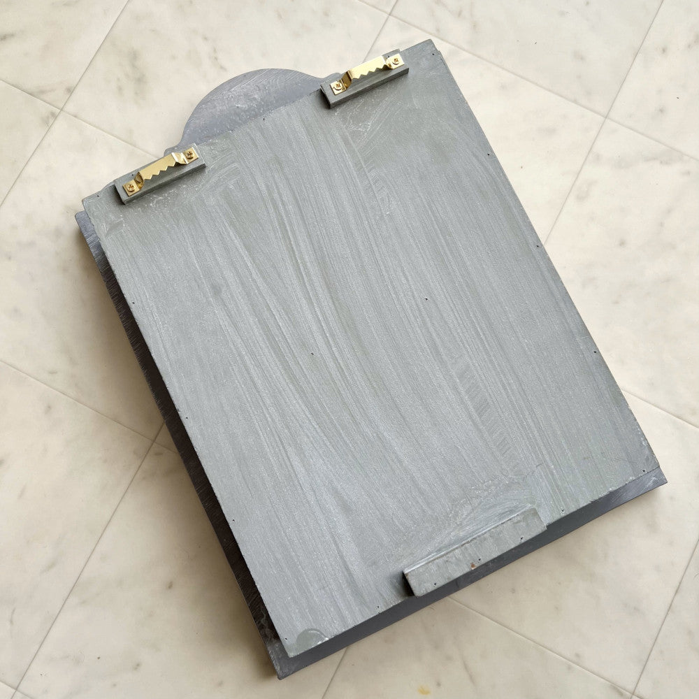 ウォールシェルフ 壁掛け飾り棚 壁掛け飾り棚 グレージュ ブルーグレー プリンセスインテリア アンティーク調 壁掛け棚 シャビシックインテリア 77161WS-GG