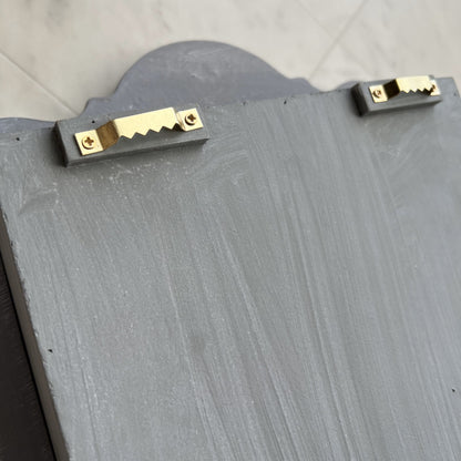 ウォールシェルフ 壁掛け飾り棚 壁掛け飾り棚 グレージュ ブルーグレー プリンセスインテリア アンティーク調 壁掛け棚 シャビシックインテリア 77161WS-GG