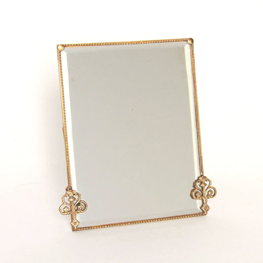 鏡 ミラー スタンドミラー 卓上鏡 真鍮製鏡 雑貨 ドレッサーミラー インテリア雑貨 アンティーク風ミラー 真鍮雑貨 7847009