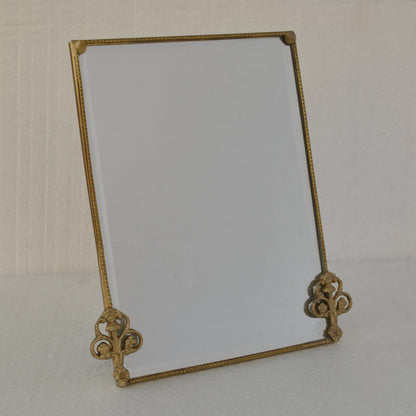 鏡 ミラー スタンドミラー 卓上鏡 真鍮製鏡 雑貨 ドレッサーミラー インテリア雑貨 アンティーク風ミラー 真鍮雑貨 7847009