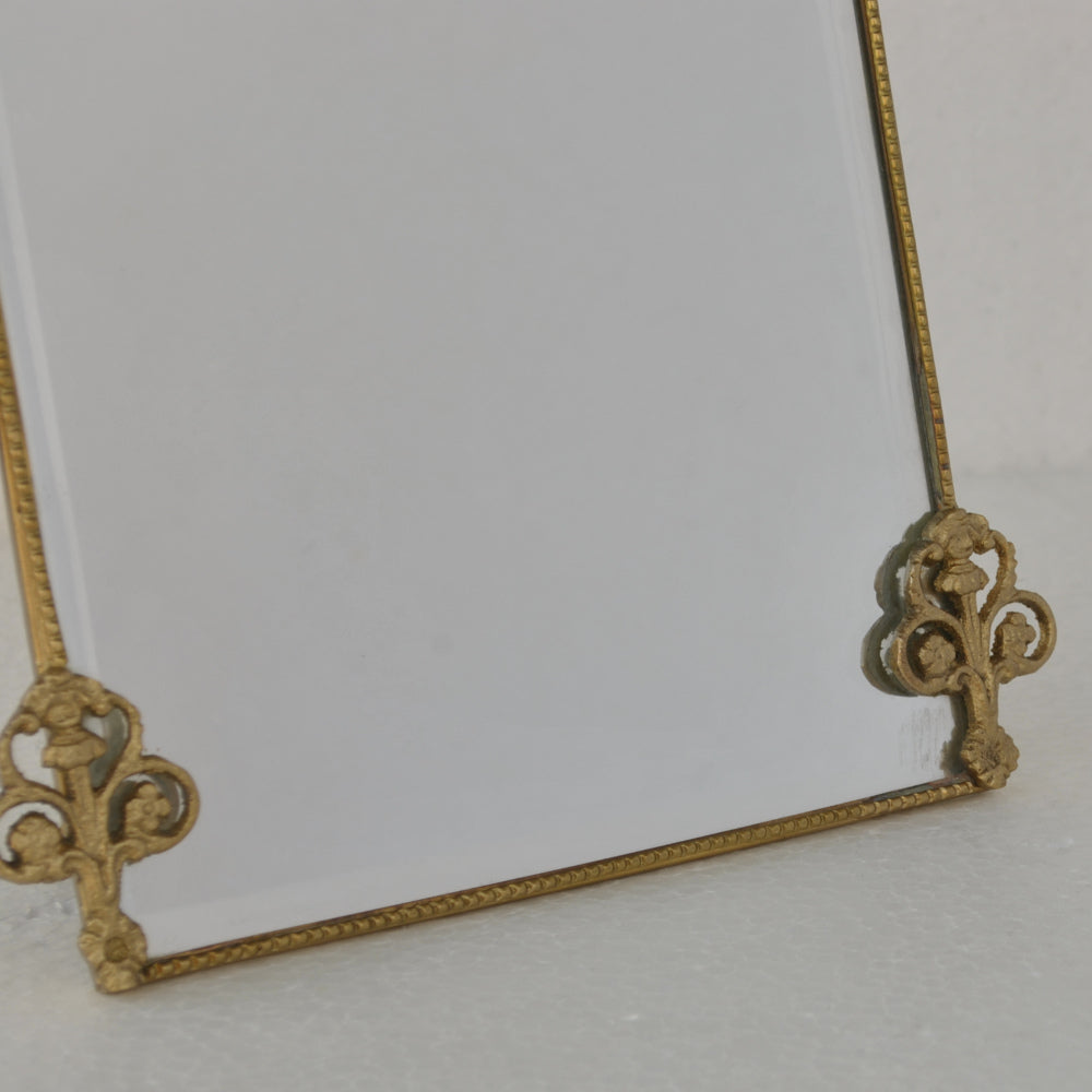 鏡 ミラー スタンドミラー 卓上鏡 真鍮製鏡 雑貨 ドレッサーミラー インテリア雑貨 アンティーク風ミラー 真鍮雑貨 7847009