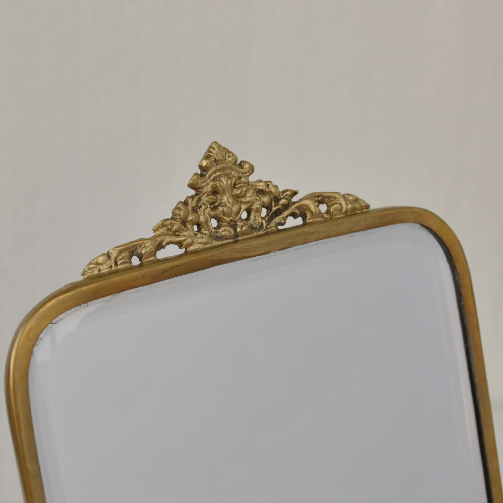 鏡 ミラー スタンドミラー 卓上鏡 真鍮製鏡 雑貨 ドレッサーミラー インテリア雑貨 アンティーク風ミラー 真鍮雑貨 7847010