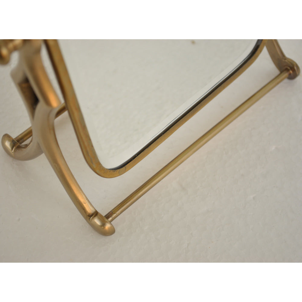 鏡 ミラー スタンドミラー 卓上鏡 真鍮製鏡 雑貨 ドレッサーミラー インテリア雑貨 アンティーク風ミラー 真鍮雑貨 7847010