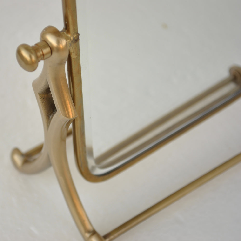 鏡 ミラー スタンドミラー 卓上鏡 真鍮製鏡 雑貨 ドレッサーミラー インテリア雑貨 アンティーク風ミラー 真鍮雑貨 7847010