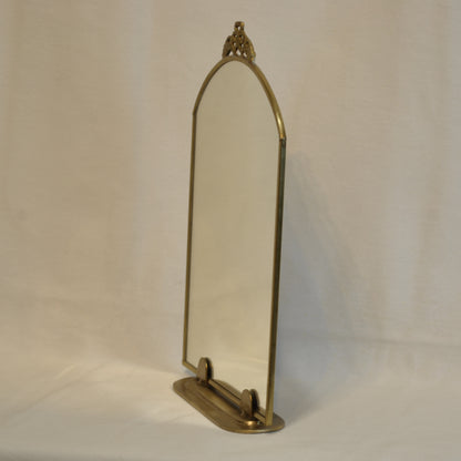 鏡 ミラー スタンドミラー 卓上鏡 真鍮製鏡 雑貨 ドレッサーミラー インテリア雑貨 アンティーク風ミラー 真鍮雑貨 7847016