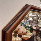 ウォールミラー ミラー おしゃれ 鏡 壁掛け鏡 木製 アンティーク仕上げ ミラー 八角形鏡 イタリア製 ベルトーチ BERTOZZI 808059