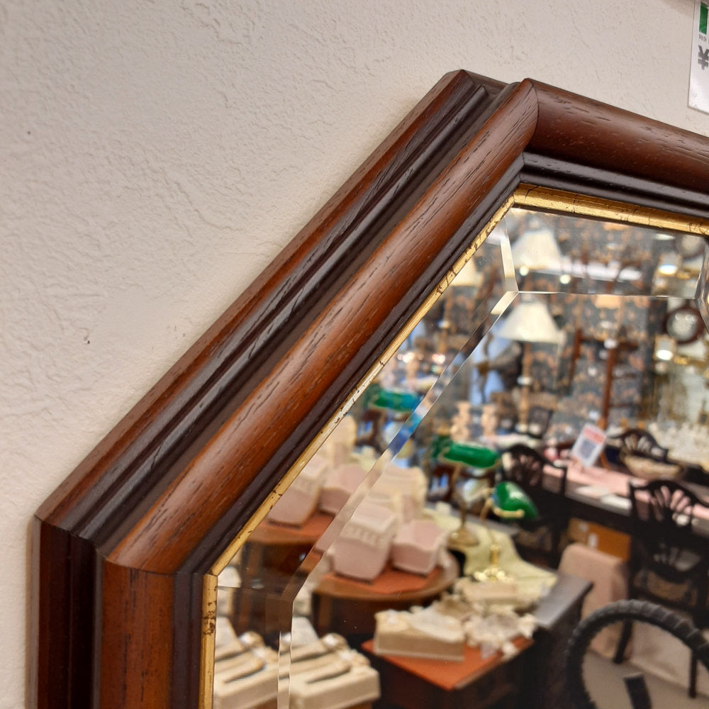 ウォールミラー ミラー おしゃれ 鏡 壁掛け鏡 木製 アンティーク仕上げ ミラー 八角形鏡 イタリア製 ベルトーチ BERTOZZI 808059