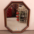 ウォールミラー ミラー おしゃれ 鏡 壁掛け鏡 木製 アンティーク仕上げ ミラー 八角形鏡 イタリア製 ベルトーチ BERTOZZI 808059