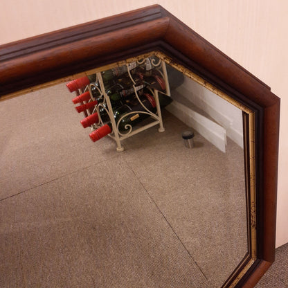 ウォールミラー ミラー おしゃれ 鏡 壁掛け鏡 木製 アンティーク仕上げ ミラー 八角形鏡 イタリア製 ベルトーチ BERTOZZI 808059