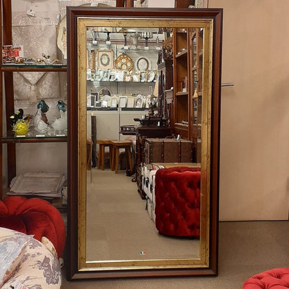 ウォールミラー 姿見 特大ミラー 縦横可 おしゃれ 鏡 壁掛け ゴールド 木製 アンティーク仕上げ ミラー 長方形鏡 イタリア製 ベルトーチ BERTOZZI 80806262