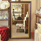 ウォールミラー 姿見 特大ミラー 縦横可 おしゃれ 鏡 壁掛け ゴールド 木製 アンティーク仕上げ ミラー 長方形鏡 イタリア製 ベルトーチ BERTOZZI 80806262