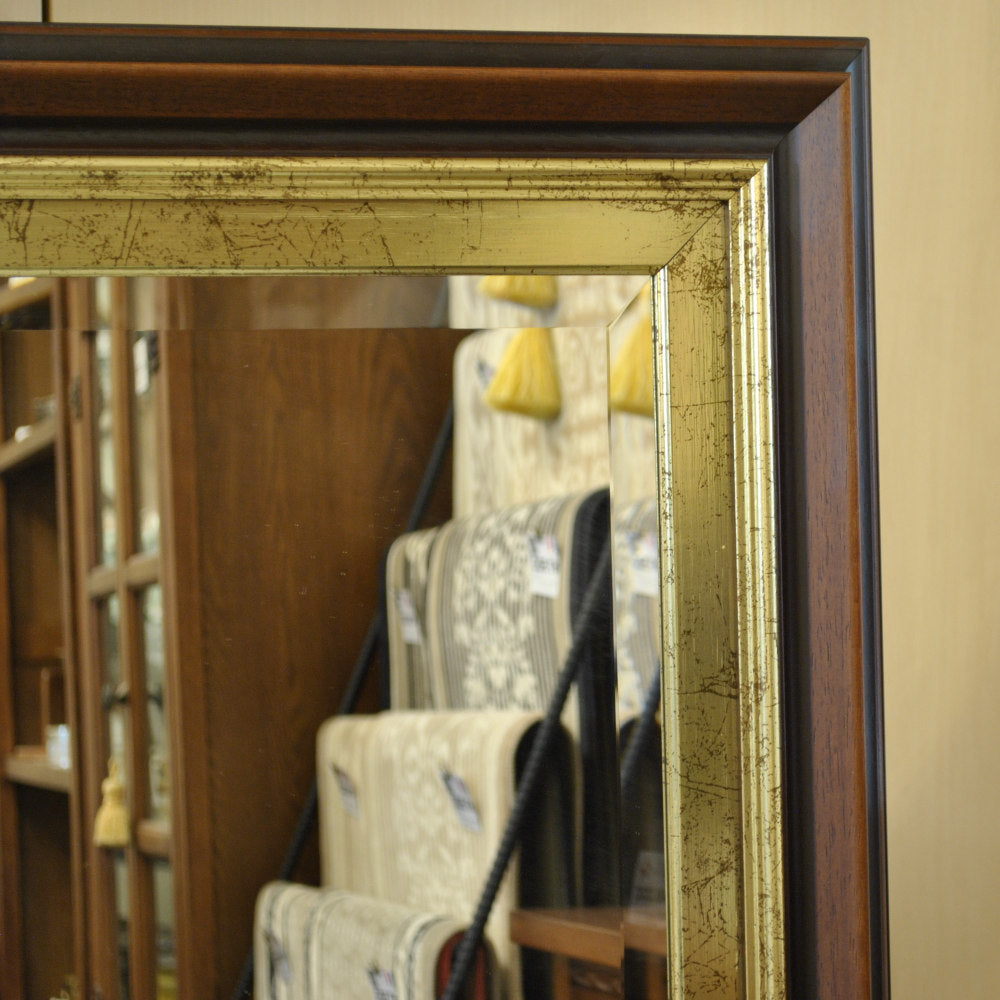 ウォールミラー 姿見 特大ミラー 縦横可 おしゃれ 鏡 壁掛け ゴールド 木製 アンティーク仕上げ ミラー 長方形鏡 イタリア製 ベルトーチ BERTOZZI 80806262