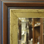 ウォールミラー 姿見 特大ミラー 縦横可 おしゃれ 鏡 壁掛け ゴールド 木製 アンティーク仕上げ ミラー 長方形鏡 イタリア製 ベルトーチ BERTOZZI 80806262