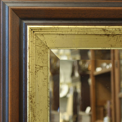 ウォールミラー 姿見 特大ミラー 縦横可 おしゃれ 鏡 壁掛け ゴールド 木製 アンティーク仕上げ ミラー 長方形鏡 イタリア製 ベルトーチ BERTOZZI 80806262