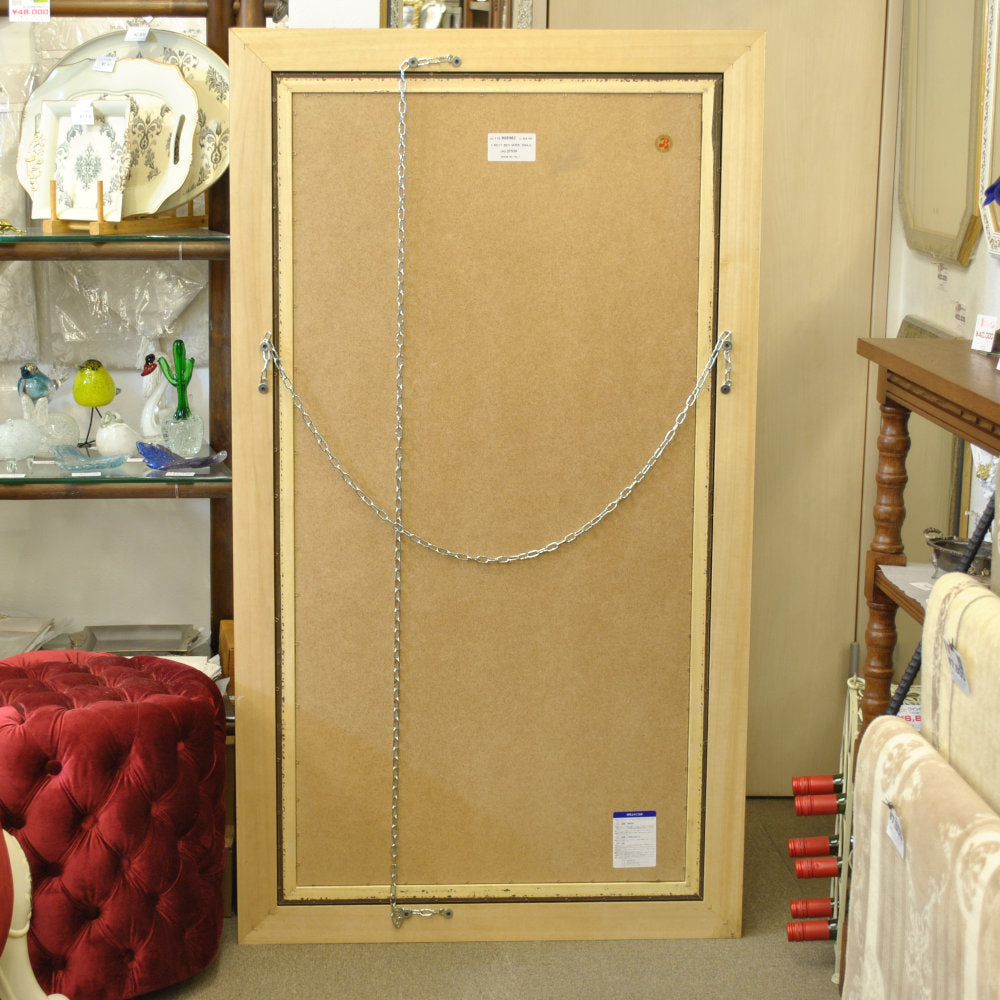 ウォールミラー 姿見 特大ミラー 縦横可 おしゃれ 鏡 壁掛け ゴールド 木製 アンティーク仕上げ ミラー 長方形鏡 イタリア製 ベルトーチ BERTOZZI 80806262