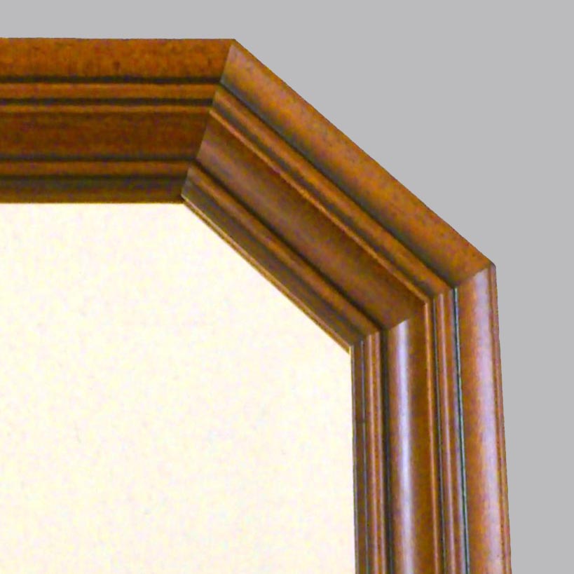 ウォールミラー ミラー おしゃれ 鏡 壁掛け鏡 木製 アンティーク仕上げ ミラー 八角形鏡 イタリア製 ベルトーチ BERTOZZI 808393