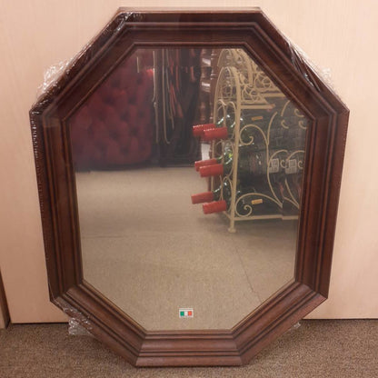 ウォールミラー ミラー おしゃれ 鏡 壁掛け鏡 木製 アンティーク仕上げ ミラー 八角形鏡 イタリア製 ベルトーチ BERTOZZI 808393